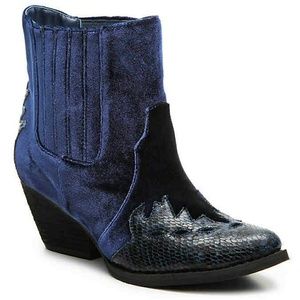 Very Volatile Velvet Booties